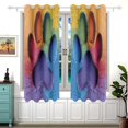 thumbnail image 2 of Dog Paw Colorful Curtains Black Out Curtains for Sliding Glass Doors Bedroom Living Room Bathroom 2 Panels Set, 2 of 5