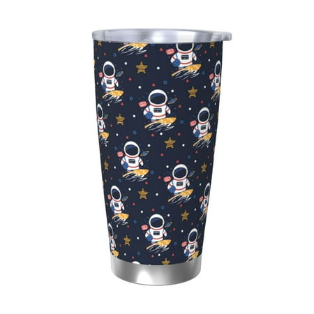 

Matuu Astronaut Surfing for 20oz Durable Thermal Cups Keep Drinks Cold and Hot Insulated Car Mug with Lid-Without Straw