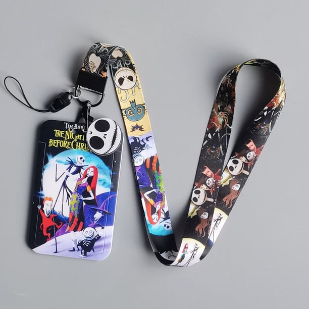 【24 Horas De Envío】The Nightmare Before Christmas Lanyard Colgantes Llavero Para El Teléfono Llave De Identificación Soporte De La Correa Del Cuello Llaves Lariat Regalo Lanyard Cinta Porta Credencial
