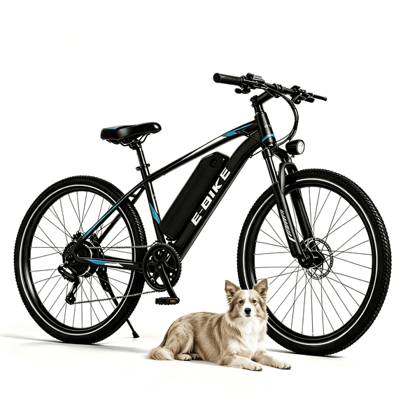 26 inch Electric Bike for Adults, 500W Peak Motor, 19.9 mph Top Speed, Removable 36V12Ah Battery, 7-Speed Electric commuter Bike for Commuting, Shopping