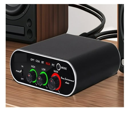 Sound Amplifier Mini HIFI Stereo 5 Input Bluetooth Optical Fiber Coaxial PC Power Amp for Home TV ,Effective and Simple