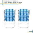 thumbnail image 2 of 2pcs Folding Lawn Chairs Portable Beach Chair, Steel Tube PP Webbing Bearing 120kg Folding Beach Chair, Beach Chairs with Stable Steel Frame for Sand Camping Concert Travel, Light Blue, 2 of 9