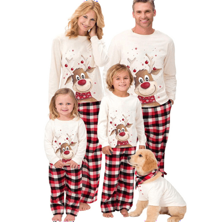 

Gueuusu Family Christmas Matching Sets Baby Christmas Matching Suits for Adults and Kids Holiday Xmas Sleepwear Set