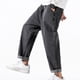 thumbnail image 3 of Pantalones largos para hombre, de color liso, con bolsillo y cordón, informales, juveniles, versátiles, deportivos, de gran tamaño., 3 of 8