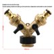 thumbnail image 2 of Water Inlet Hose Y Connector (2 Way for Inlet Hose, 26.9mm (3/4") Brass, Y Manifold), Compatible with Garden Hose Connector System 1 /2 Inch, 2 of 5