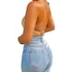 thumbnail image 2 of VISgogo Conjunto de Traje Femenino de 2 Piezas, Cuello Halter de Color en Contraste Sin Mangas con Cordones y Falda Corta para Verano, S/M/L VISgogo  moda, 2 of 8