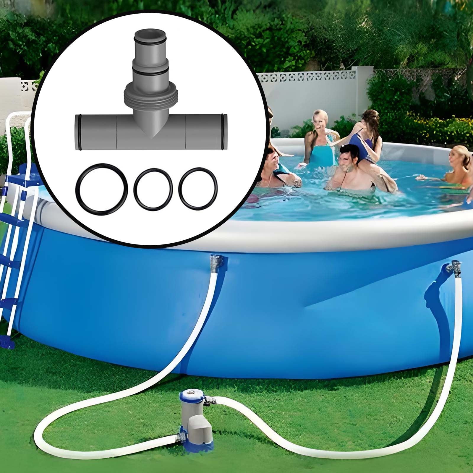 Pool Hose Connector,T Joint Pool Hose Connector 1.5"To 1.25",Filter Pump Hose Connector for Above Ground Swimming Pool Filter Pump and Pool Vacuum,Pool Hose Adapter for Pool Parts and Accessories
