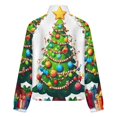 thumbnail image 6 of Jackets for Women Winter Coat Jackets Flannel Stand Collar Jacket(Christmas Tree with Gifts,Size:S-4XL), 6 of 7