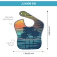 thumbnail image 4 of Bingfone Mess-Proof Baby Bib - Waterproof Bib For Baby Boy Or Girl With Food Catcher Pocket, Unisex-Palm Trees, 4 of 8