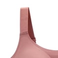 thumbnail image 4 of Women's Wire Free Bra, Full Coverage Minimizer Bra with Wide Straps, Soft Support Comfort for All Day | VerBelle,Pink M, 4 of 5