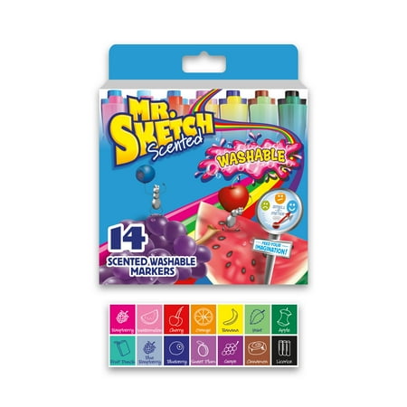 UPC: 0071641085367 | Mr. Sketch Scented Washable Markers  Chisel Tip  Assorted Colors  14 Count