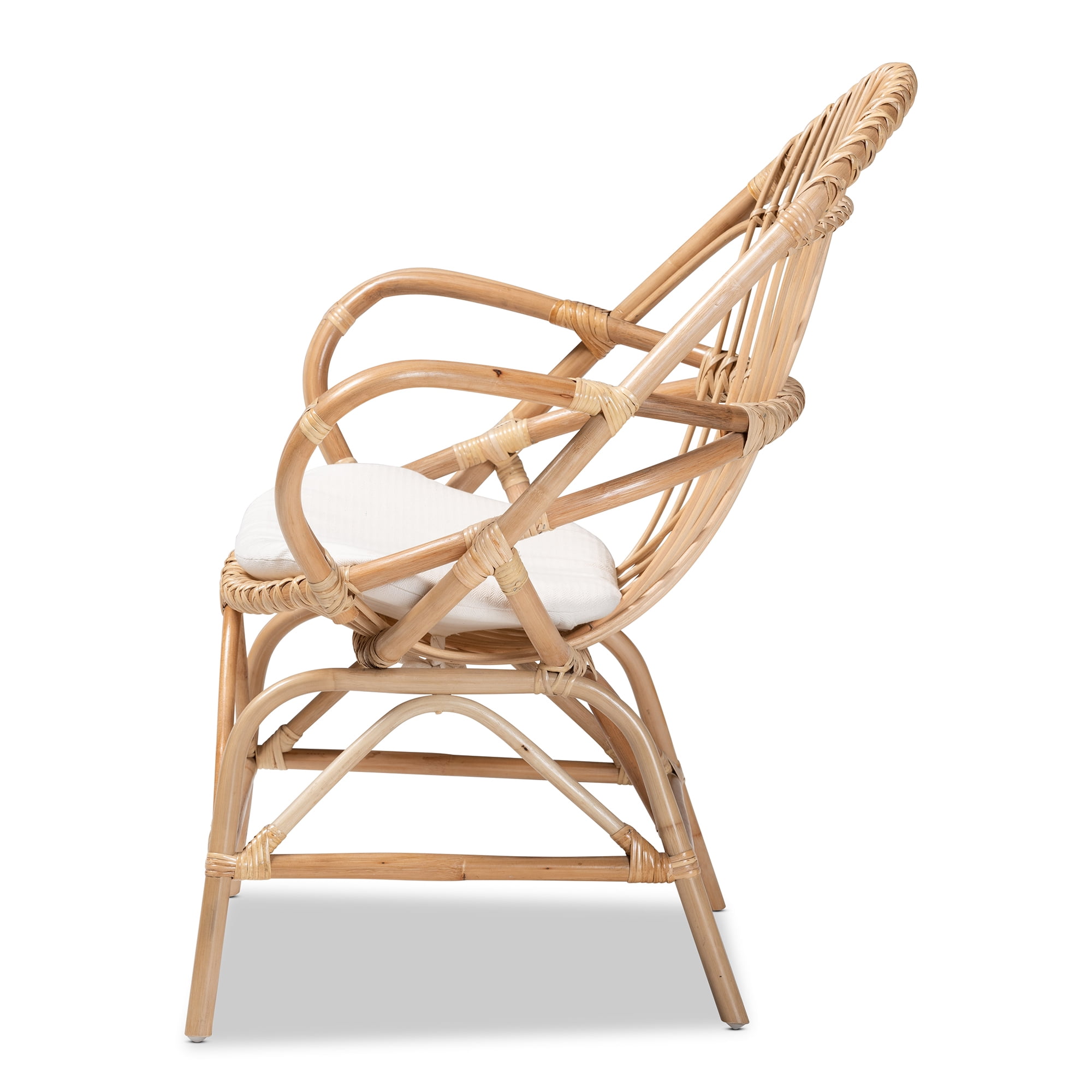 bali & pari Jayden Club Chair, Natural Brown