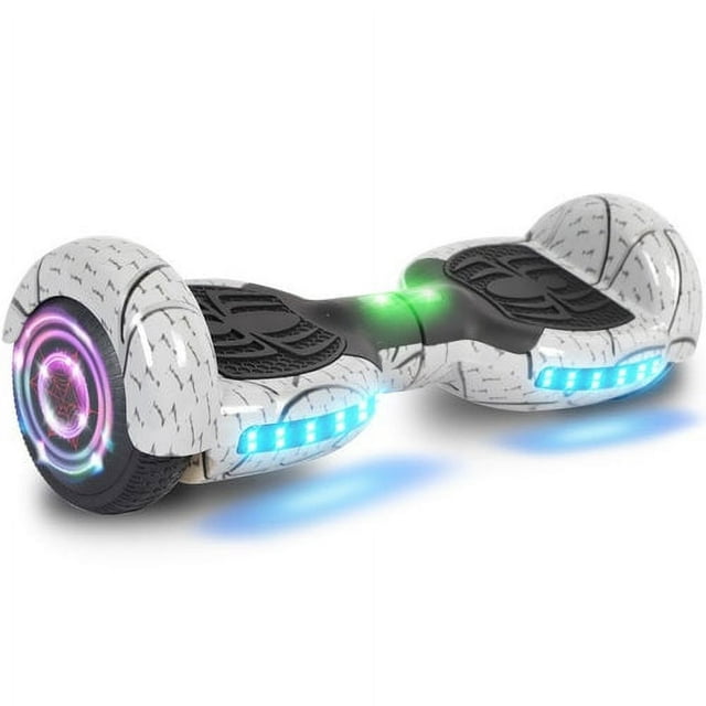 Spider Hoverboard Self Balancing Scooter Hoverboards de dos ruedas de 6.5 "con altavoz Bluetooth y luces LED Scooter eléctrico para niños y adultos Hoverstar spider-white