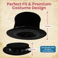 thumbnail image 4 of Nicky Bigs Novelties Adult Folding Collapsible Top Hat Dancers Magic Trick Magicians Opera Costume Hat, 4 of 8