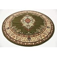 thumbnail image 3 of Unique Loom 3123468 8 feet 0 inches (8' 0" Round) Mashad Green Area Rug, Olive/Ivory, 3 of 6