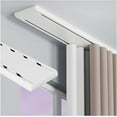 thumbnail image 1 of Double Rail de Rideau, Rail de Plafond pour Rideaux, Rail de Rideau Ultra-Fin, avec Accessoires, Rail Droit en Aluminium pour Maison Hôtel RVs École (Blanc, 12.8 Pieds/390cm), 1 of 7