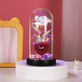 thumbnail image 4 of Valentine Decor Glass Cylinder Light Up Rose "Love" Heart Silver Glitter Flower LED Lights Desktop Carving Home Valentine's Day Gifts, 4 of 7
