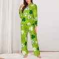 thumbnail image 2 of Haiem St Patrick's Day7 Pattern Women’s Long-sleeve Sleepwear,Sleepwear Set,2-piece Loungewear Set,Soft PJs Comfy Nightwear with Pockets-Medium, 2 of 7