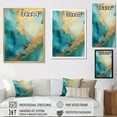 thumbnail image 4 of Designart "Alchemical Spiral Of Gold Teal Oceans II" Abstract Spirals Canvas Wall Art, 4 of 7