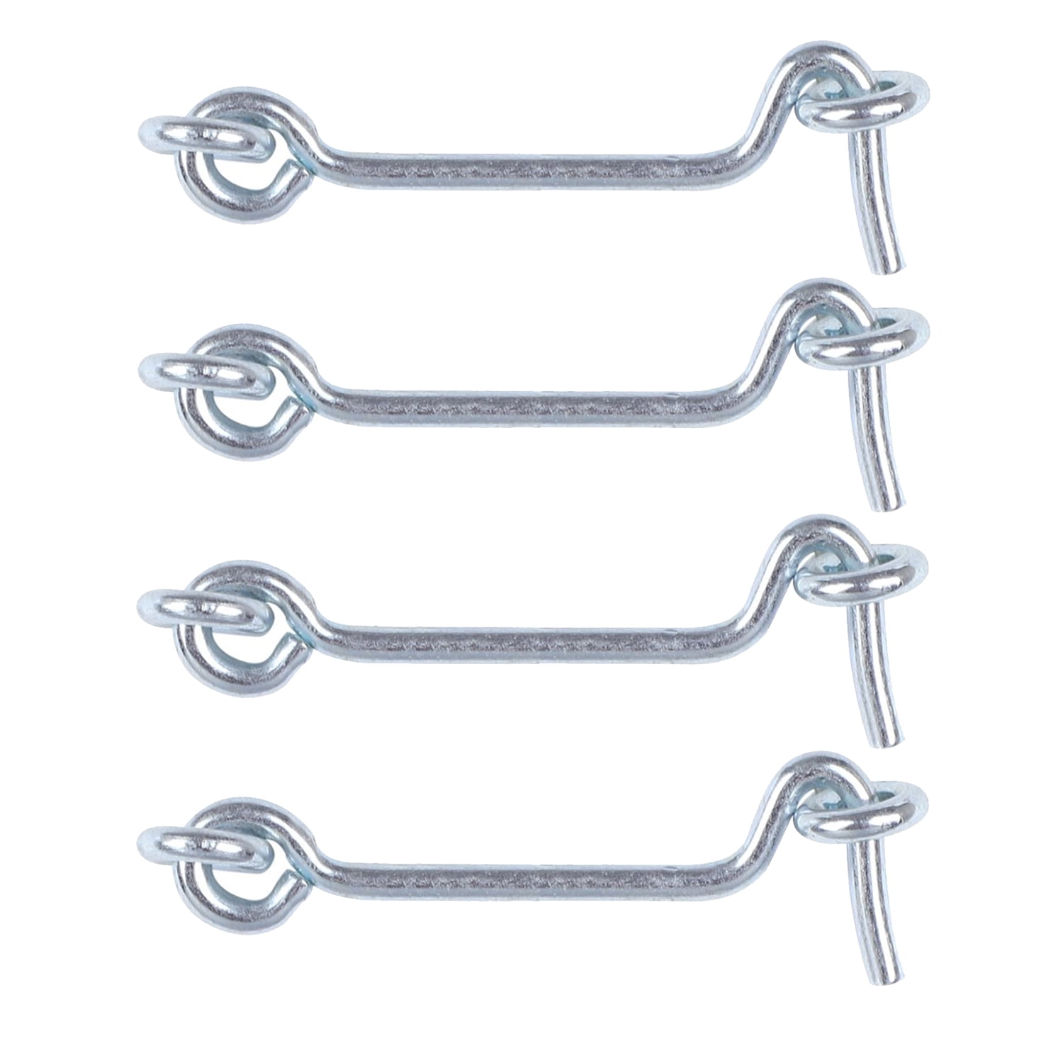 Saim 4pcs Cabin Hook Eye Hook Latch, 2 Inch Iron Window Lock Hook Gate Latch Lock Catch for Door