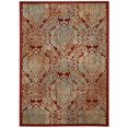thumbnail image 2 of Nourison Graphic Illusions 3'6" x 5'6" Red Damask Indoor Rug, 2 of 5
