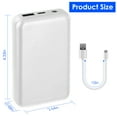 thumbnail image 4 of (YLJian)--1Pc 10000mAh Portable Charger Battery Pack For Heated Blanket Vest Jacket Power Bank With Type C USB Cable Fit For IOSPhone 14 Android And More.--(re54v41:{{.c), 4 of 10