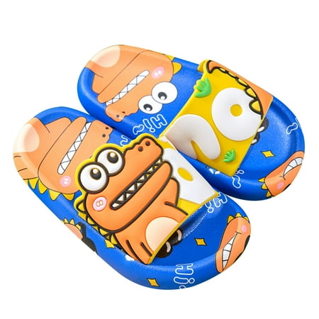 

Mikilon Boys Cute Cartoon Slippers Soft Breathable Anti-Slip Bedroom Home Slippers Beach Shoes for Toddler Girls Boys10 Year on Sale
