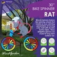 thumbnail image 2 of Bike Spinner Rat 30" – Quirky Rodent Design, Weather-Resistant Outdoor Decor, Durable & Lightweight for Patios, Yards, and Gardens - Eye-Catching Wind Spinner with Rotating Wheels, 2 of 6