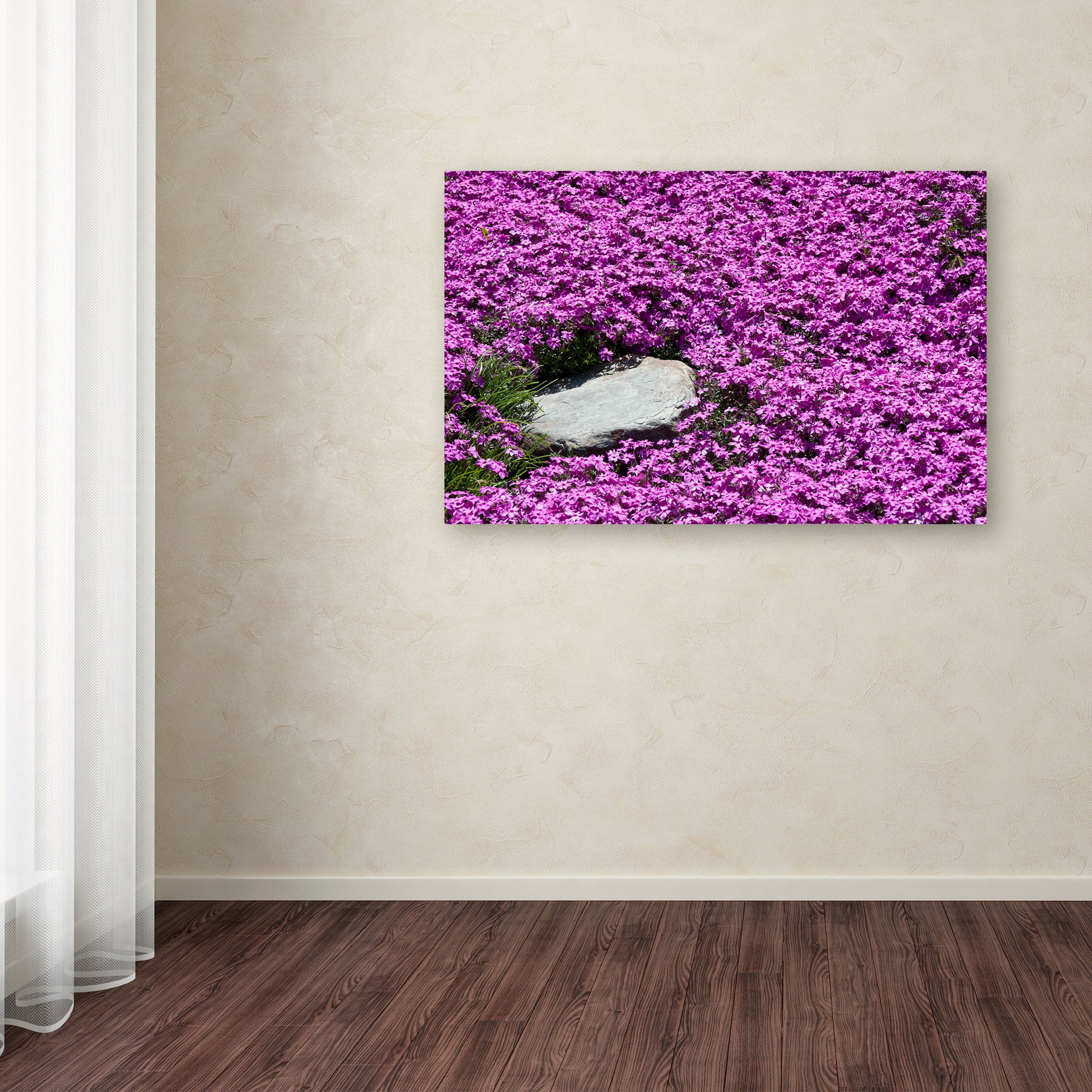 Trademark Fine Art 16 x 24 Floral Canvas Art ' Island in Purple ' by Kurt Shaffer
