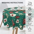 thumbnail image 6 of XMXT Waterproof Table Cloth, Cartoon Christmas Gloves Polyester Round Tablecloth for Dining Party Decor, 60 inches, 6 of 8