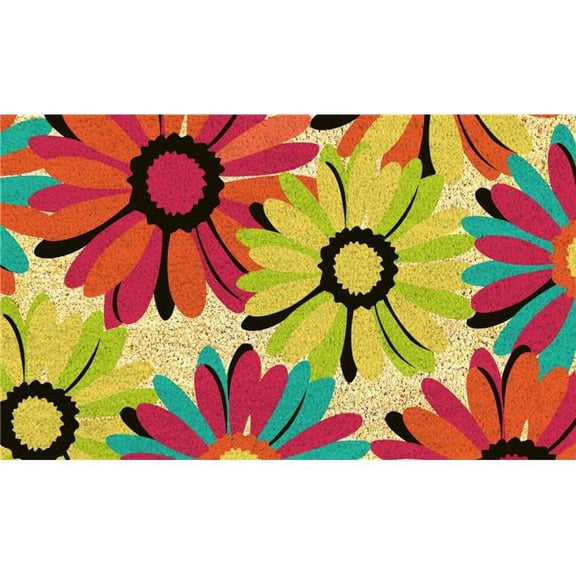 First Concept FC5053 18 x 30 in. PVC & Coir Mat with Bleach Printed