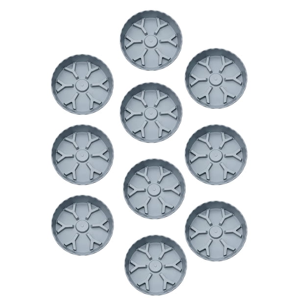 10 platillos resistentes para macetas, ideales para jardín, patio o balcón. Gris