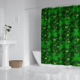 thumbnail image 2 of Ensemble de Rideau de Douche avec Encliquetable, Feuille de Trèfle Chanceuse Irlandaise Vacances (3) Rideaux de Douche Réutilisables Doublure de Douche Décorative en Polyester, 72x72 Pouces, 2 of 4