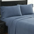 thumbnail image 2 of London Fog Solid Blue Full Flannel Sheet Set, 2 of 4
