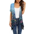 thumbnail image 1 of Womens Lightweight Cardigan Women Casual Printed Short Sleeve Cardigans Drape Open Front Lightweight Summer High Low Hem Tops Womens Cardigans Lightweight Summer on Clearance, 1 of 4