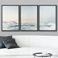 thumbnail image 2 of wall26 - 3 Piece Framed Canvas Wall Art - Spectacular Nature Scenery with Seas of Cloud - Modern Home Art Stretched and Framed Ready to Hang - 24"x36"x3 Black, 2 of 5