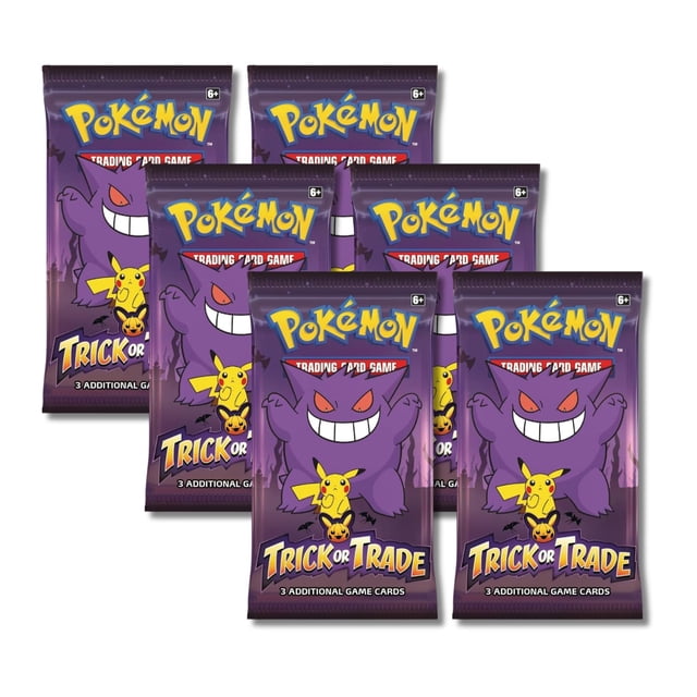 Pokémon Trick or Trade 2023 Gengar y Pikachu, 6 mini sobres