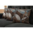 thumbnail image 5 of Ambesonne Abstract Throw Pillow Cover 4 Pack, Grunge Vintage Rounds, 18", Umber Slate Blue, 5 of 5