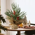 thumbnail image 6 of 11.81 Inch Table Top Christmas Tree Small Artificial Xmas Tree Mini Christmas Tree with Red Berries Pine Cones and Burlap Base, Miniature Christmas Decor for Home Farmhouse Desk, 6 of 6