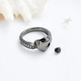 thumbnail image 5 of Crystal Heart Cremation Ring for Ashes for Women Men Keepsake Finger Ring Urns for Ashes for Loved One for Dad Mom Size（5,6,7,8,9,10), 5 of 8