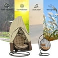 thumbnail image 5 of Lapalife Paito Egg Chair Cover with Zipper, 75"x 45" Waterproof 420D Durable Wicker Egg Swing Chair Covers Patio Hanging Chair Cover, Beige, 5 of 7