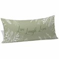 thumbnail image 2 of Sage Green Botanical Body Pillow Cover, Pillowcase Protectors with Zipper, Breathable Decorative Throw Pillow Case Cover, Farmhouse Laugh Love Leaves Pillow Shams for Couch Sofa 20x54Inch, 2 of 9