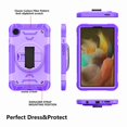 thumbnail image 3 of Dteck for Samsung Galaxy Tab A9 Case 8.7 Inch 2023 SM-X110/X115 with Crossbody Strap, 360°Rotating Adjustable Shoulder Hand Strap & Stand Military Grade Shockproof Protective Case, Purple, 3 of 8