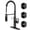 BLACK, variant on MASO Touchless Spring Kitchen Faucet with Pull-Down Sprayer, Fahrenheit Temperature Display, 3 Spray Modes, 360° Swivel, Single Handle for RV, Farmhouse, Camper, Laundry & Bar,Matte Black