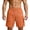 Orange, variant on Men’s Shorts Crinkle Quick Dry Outdoor Casual Braided Drawstring Elastic Waist Workout Shorts with Zipper Side Pockets Triangle Logo Lightweight Loose Fit Bermuda Shorts