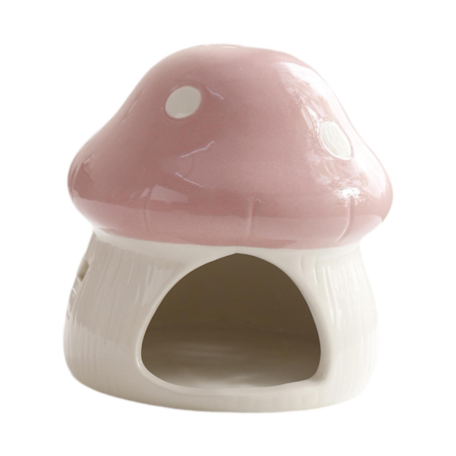 Bvdfgk Ceramic Hamster House Cave Creative Indoor Hideaway House Guinea Pig Hideout for Pink