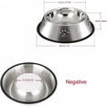 thumbnail image 2 of cuencos para perros de acero inoxidable con fondo de goma antideslizante, cuenco pequeño para mascotas y cuenco de agua, fondo de cuenco de 18 cm, boca de cuenco de 13 cm, 2 of 5