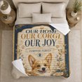 thumbnail image 5 of Corgi Home Love Portrait Our Home Our Corgi, Cozy Pet Portrait Pattern, Warm Flannel Blanket for Living Room and Bedroom, Dog Lovers Thanksgiving Gift, Pet Lover Home Decor, 5 of 9