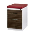 thumbnail image 3 of Hirsh 20" Deep Mobile Pedestal File Cabinet 2 Drawer Box-File with Laminate Drawer Fronts & Seat Cushion, White/Heat Wave/Walnut, 3 of 7