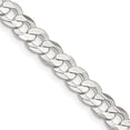 thumbnail image 3 of Sterling Silver 5.65mm Concave Beveled Curb Chain Necklace Size 18, 3 of 6